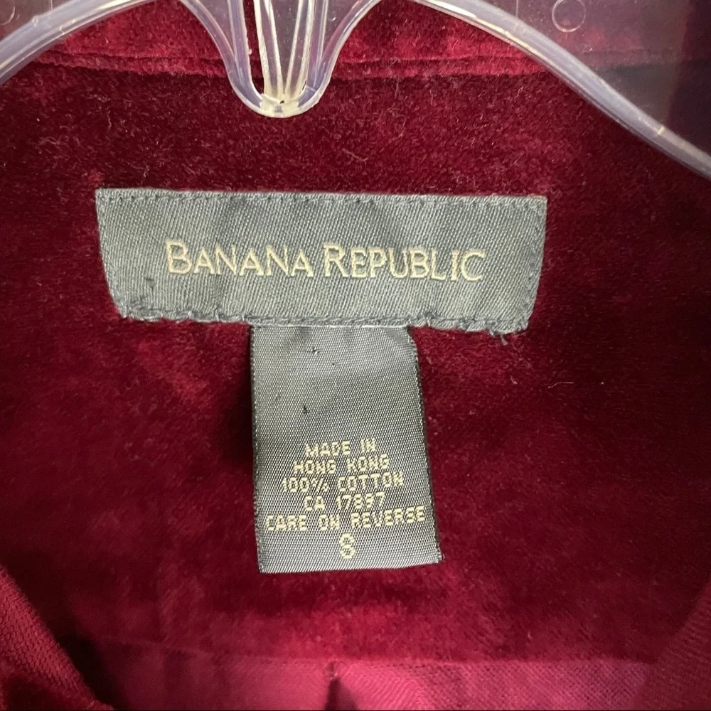 Banana Republic Velvet Button Up Shirt Size Small
